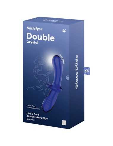 Satisfyer Gode Double Cristal Bleu