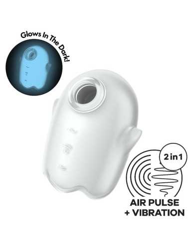 Satisfyer Glowing Ghost Air Pulse & Vibrator White | MySexyShop