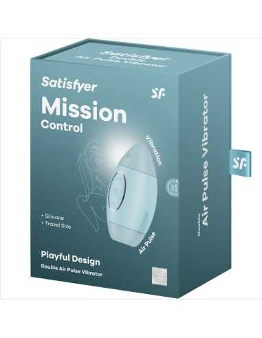 Satisfyer Mission Control Blue Small Double Impulse Vibrator |