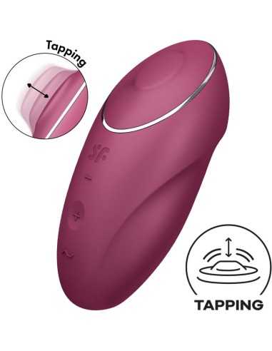 Satisfyer Tap & Climax 1 Lay-On Vibrator Red | MySexyShop