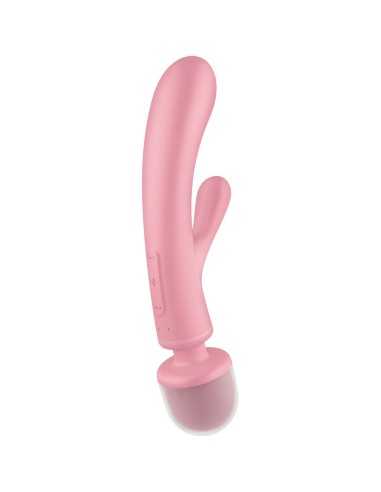 Satisfyer Triple Lover Rabbit Vibrator Massager Rosa - MySexyShop.eu