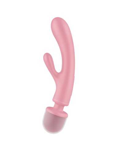 Satisfyer Masseur Vibrateur Lapin Triple Lover Rose - MySexyShop