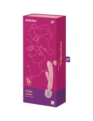Satisfyer Triple Lover Masajeador Vibrador Rabbit Rosa - MySexyShop (ES)