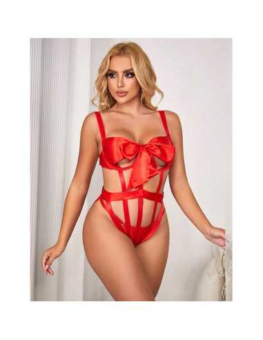Subblime Body Sexy Traforato Con Fiocco Rosso L/Xl