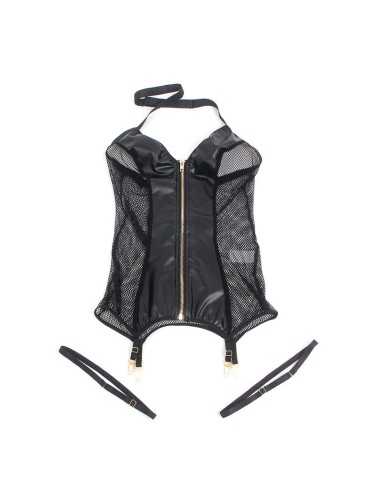 Subblime Abito Sexy In Rete Pelle Nero L/Xl