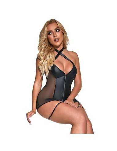 Subblime 954444 Vestido Sexy De Rejilla Cuero Negro S/M - MySexyShop (ES)