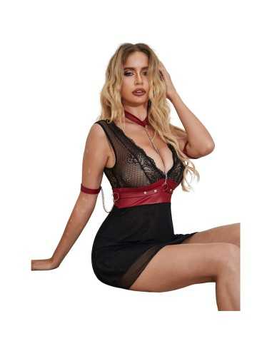 Subblime Abito Bondage In Pizzo Nero S/M