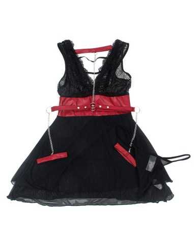 Subblime Abito Bondage In Pizzo Nero S/M