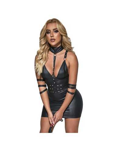 Subblime 954406 Vestido Bondage De Cuero Negro S/M - MySexyShop (ES)