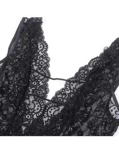 Subblime Sexy Body With Garter Belt Black S/M