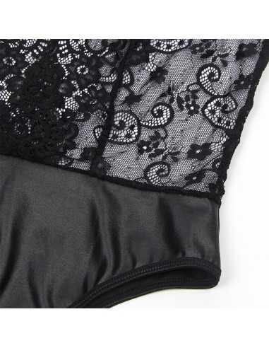 Subblime Sexy Body With Garter Belt Black S/M