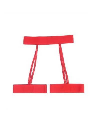 Subblime 954338 Sujetador + Tanga + Ligueros Estampado De Corazones Rojo L/Xl - MySexyShop (ES)