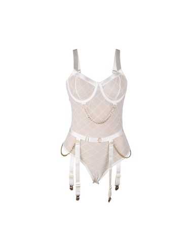 Subblime Body With Chains + Garter Belt White S/M