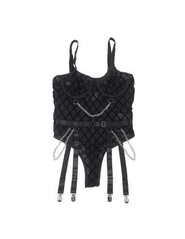 Subblime Body Avec Chaînes + Porte-Jarretelles Noir L/Xl -