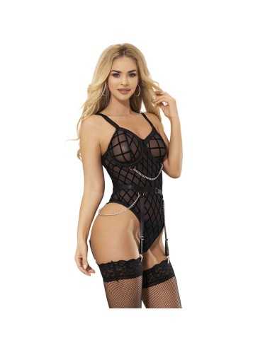 Subblime Body Avec Chaînes + Porte-Jarretelles Noir S/M -
