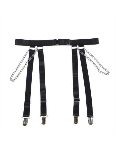 Subblime 954260 Body Con Cadenas + Ligueros Negro S/M - MySexyShop (ES)