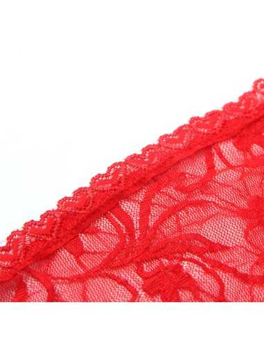 Subblime 954208 Spitzen-Babydoll Mit Verstellbaren Trägern Rot S/M - MySexyShop.eu