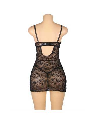 Subblime 954185 Babydoll De Encaje Con Tirantes Ajustables Negro S/M - MySexyShop (ES)