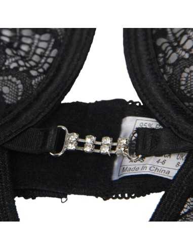 Subblime 954185 Spitzen-Babydoll Mit Verstellbaren Trägern Schwarz S/M - MySexyShop.eu