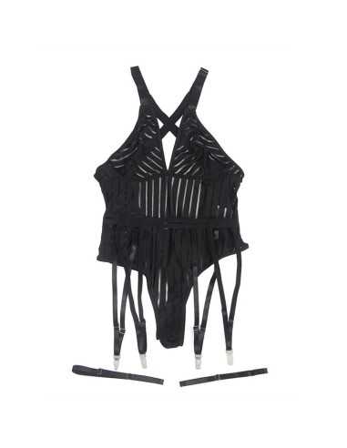Subblime Body With Garter Belt Black L/Xl