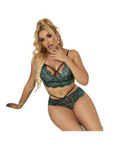 Subblime Soutien-Gorge + Culotte Dentelle Vert L/Xl - MySexyShop