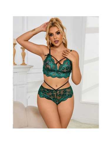 Subblime 954086 Sutiã + Calcinha Renda Verde S/M | MySexyShop (PT)