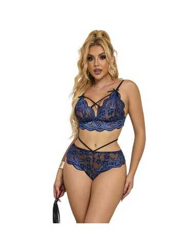 Subblime 954062 Bh + Höschen Spitze Blau S/M - MySexyShop.eu