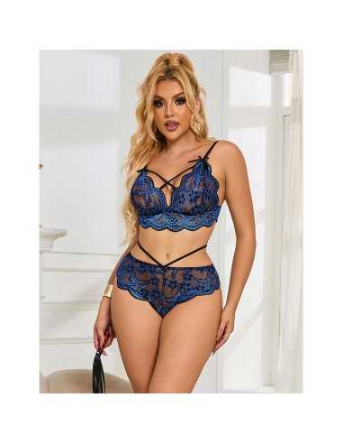 Subblime 954062 Sutiã + Calcinha Renda Azul S/M | MySexyShop (PT)