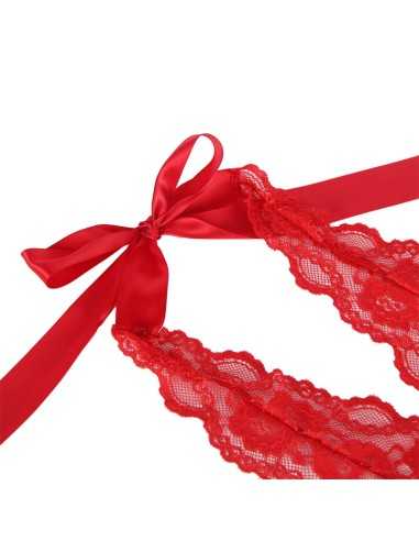 Subblime 953973 Sexy Body Mit Rüschen + Gürtel Rot S/M - MySexyShop.eu