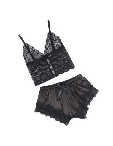 Subblime 953942 Camisón Informal De Seda + Pantalón Encaje Negro L/Xl - MySexyShop (ES) Subblime 953942 Camisón Informal De Seda + Pantalón Encaje Negro L/Xl - MySexyShop (ES)