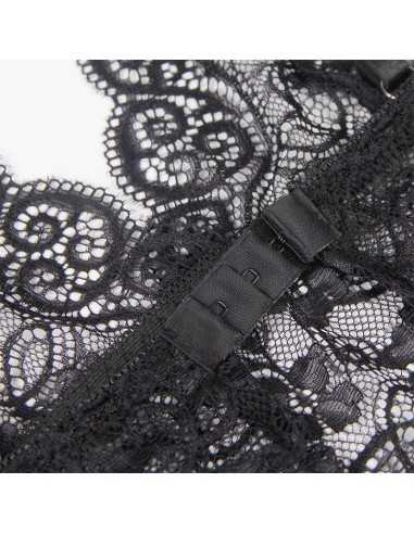 Subblime Camicia Da Notte In Seta E Pizzo + Slip Nero S/M