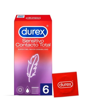Sensitive durex contact total 6 units | MySexyShop