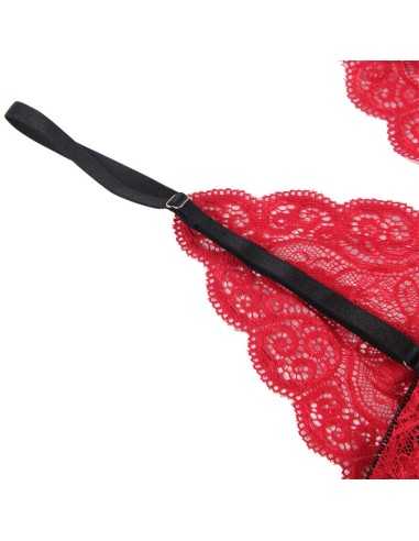 Subblime Silk And Lace Nightgown + Panties Red S/M