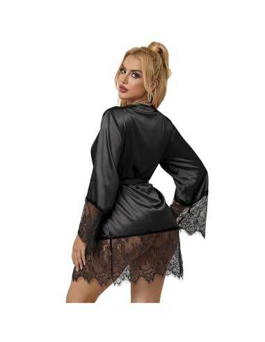 Subblime Pyjama Dentelle Élégant + String Noir S/M - MySexyShop