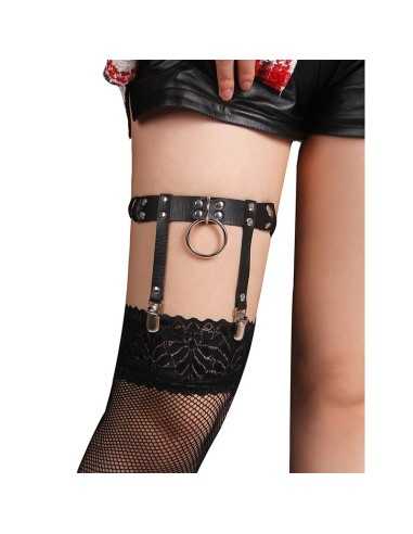 Subblime Giarretrella Punk In Pelle Regolabile Nera Taglia Unica