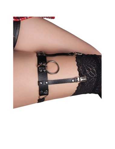 Subblime 953744 Verstellbares Punk-Strumpfhose Aus Leder Schwarz Eine Grösse - MySexyShop.eu