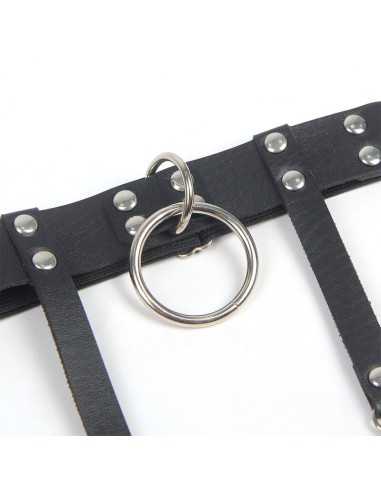 Subblime 953744 Verstellbares Punk-Strumpfhose Aus Leder Schwarz Eine Grösse - MySexyShop.eu