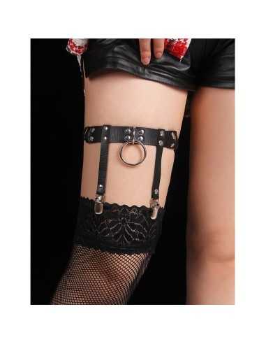 Subblime Giarretrella Punk In Pelle Regolabile Nera Taglia Unica