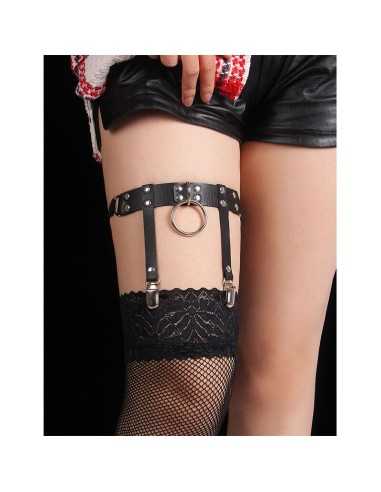 Subblime 953744 Verstellbares Punk-Strumpfhose Aus Leder Schwarz Eine Grösse - MySexyShop.eu