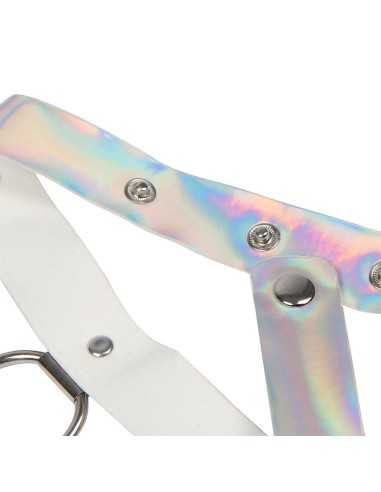 Subblime Imbracatura Pettorale Con Anelli E Catene Argento