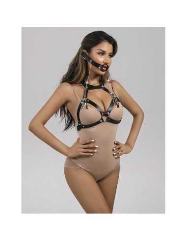 Subblime 953720 Bondage Lederriemen Brustklemmen Schwarz Eine Grösse - MySexyShop.eu