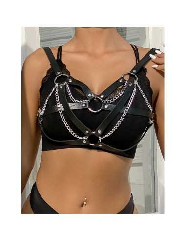 Subblime Ceinture Punk Bondage Boucle Métal Noire Taille Unique