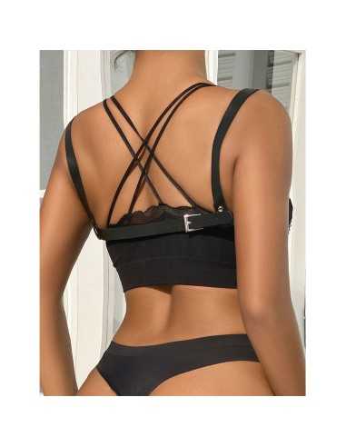 Subblime Ceinture Punk Bondage Boucle Métal Noire Taille Unique