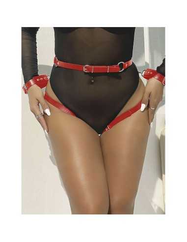 Subblime Manette Con Cintura Bondage Rosso Taglia Unica