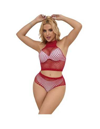 Subblime 952402 Set De Rejilla Con Brillantes Rojo Talla Única - MySexyShop (ES)