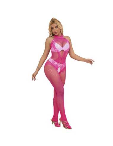 Subblime Bodystocking A Rete E Pizzo Senza Cavallo Con Collo