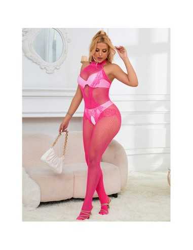 Subblime Bodystocking A Rete E Pizzo Senza Cavallo Con Collo