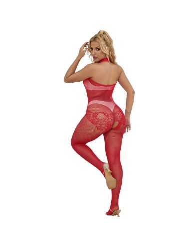 Subblime Bodystocking Résille Et Dentelle Sans Fourrure Col