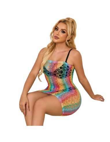 Subblime Vestito A Rete Con Spalle Nude Arcobaleno Taglia Unica