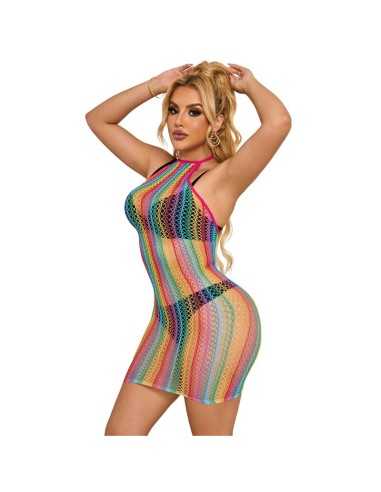 Subblime 952341 Vestido De Rejilla Arcoiris Talla Única - MySexyShop (ES)
